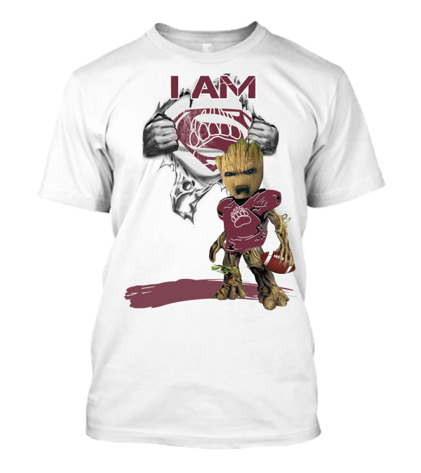 I Am Montana Baby Groot Superman Football T-Shirt