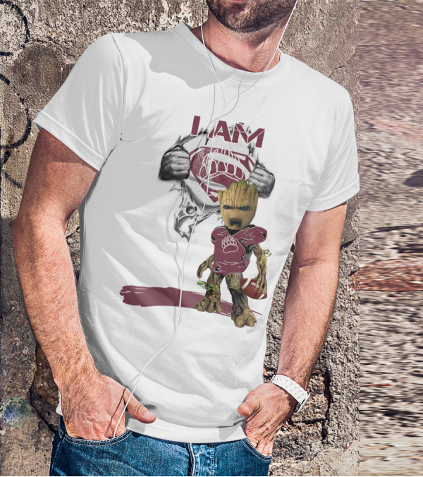 I Am Montana Baby Groot Superman Football T-Shirt