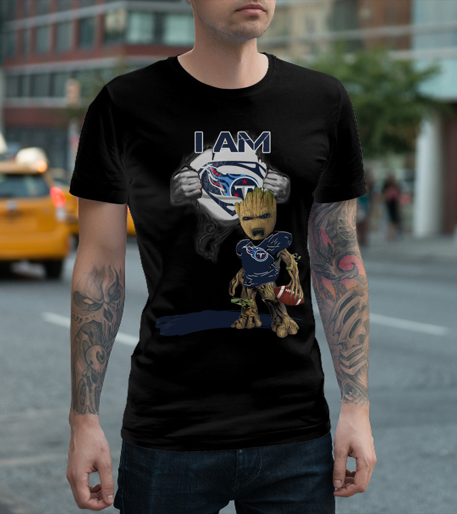 I Am Titans Baby Groot Football Superhero T-Shirt