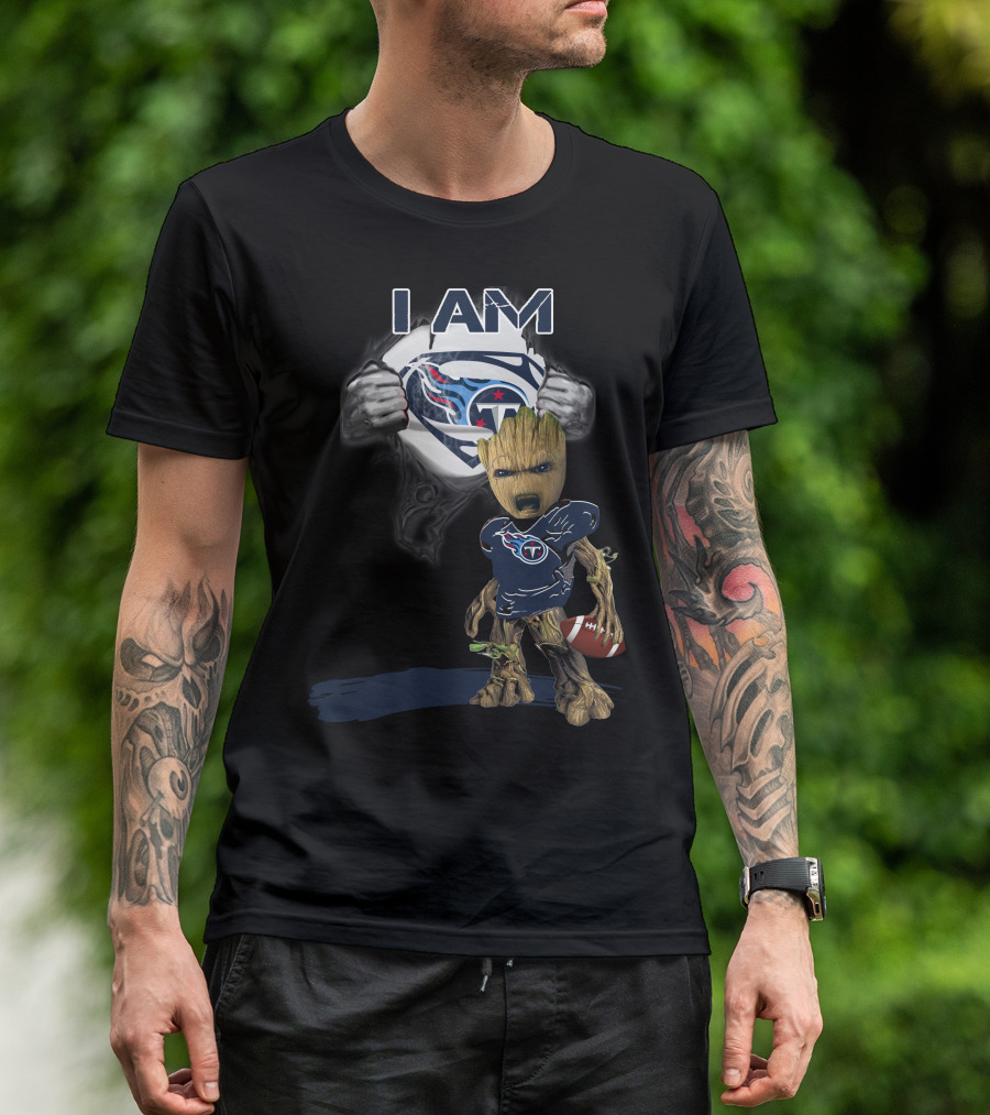 I Am Titans Baby Groot Football Superhero T-Shirt