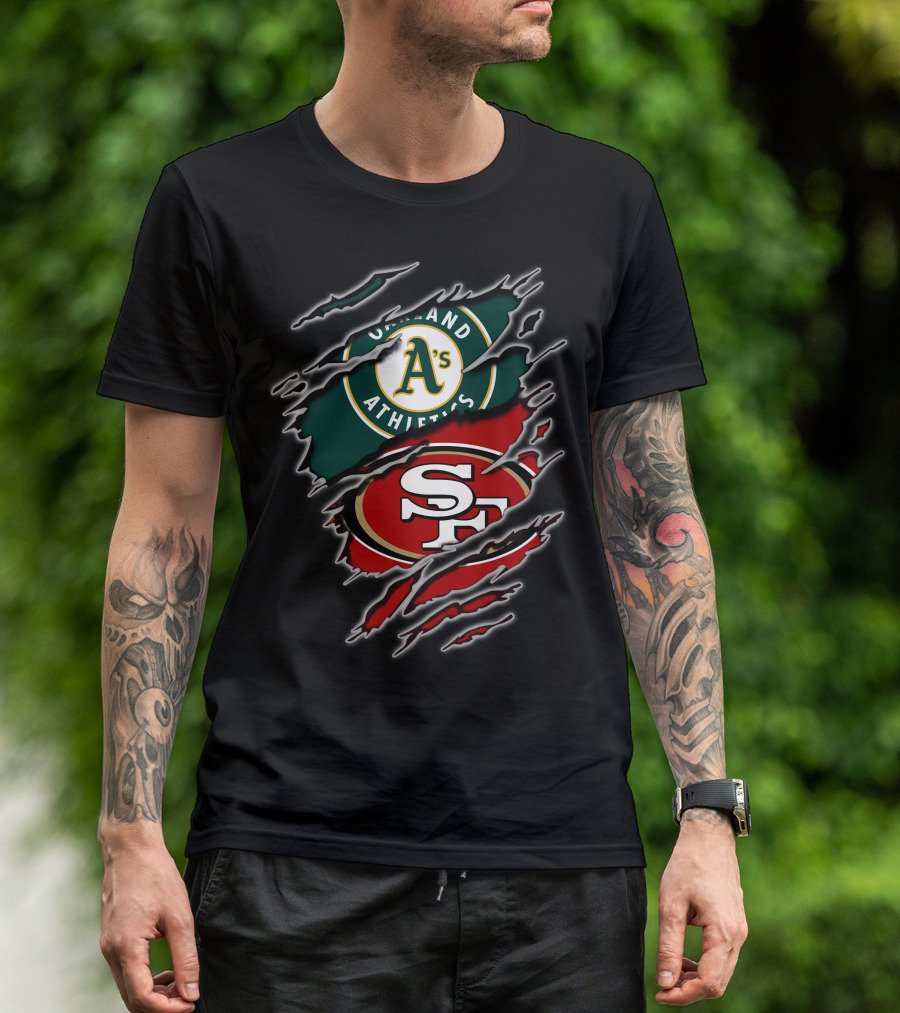 Oakland Athletics San Francisco 49ers Split T-Shirt