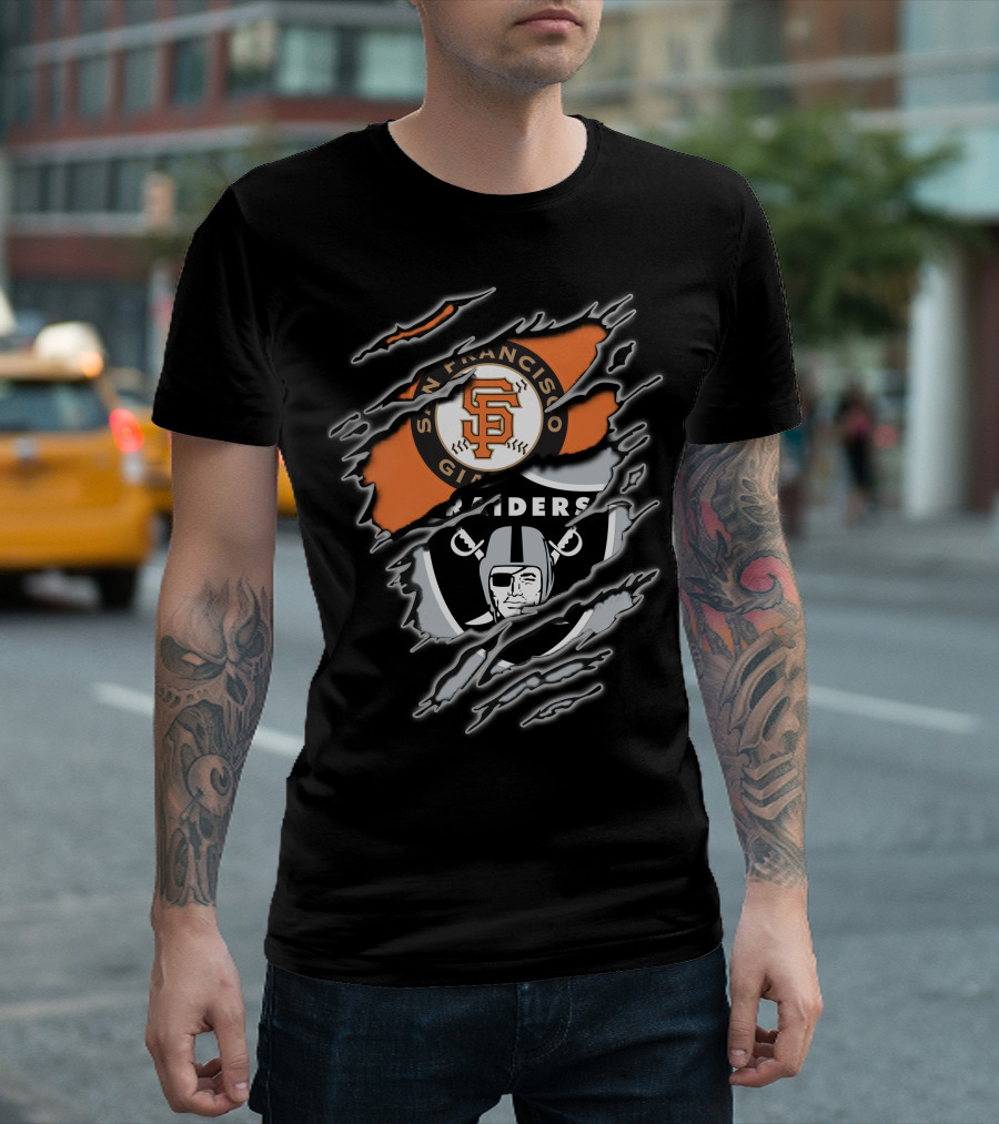 San Francisco Giants Raiders Ripped T-Shirt
