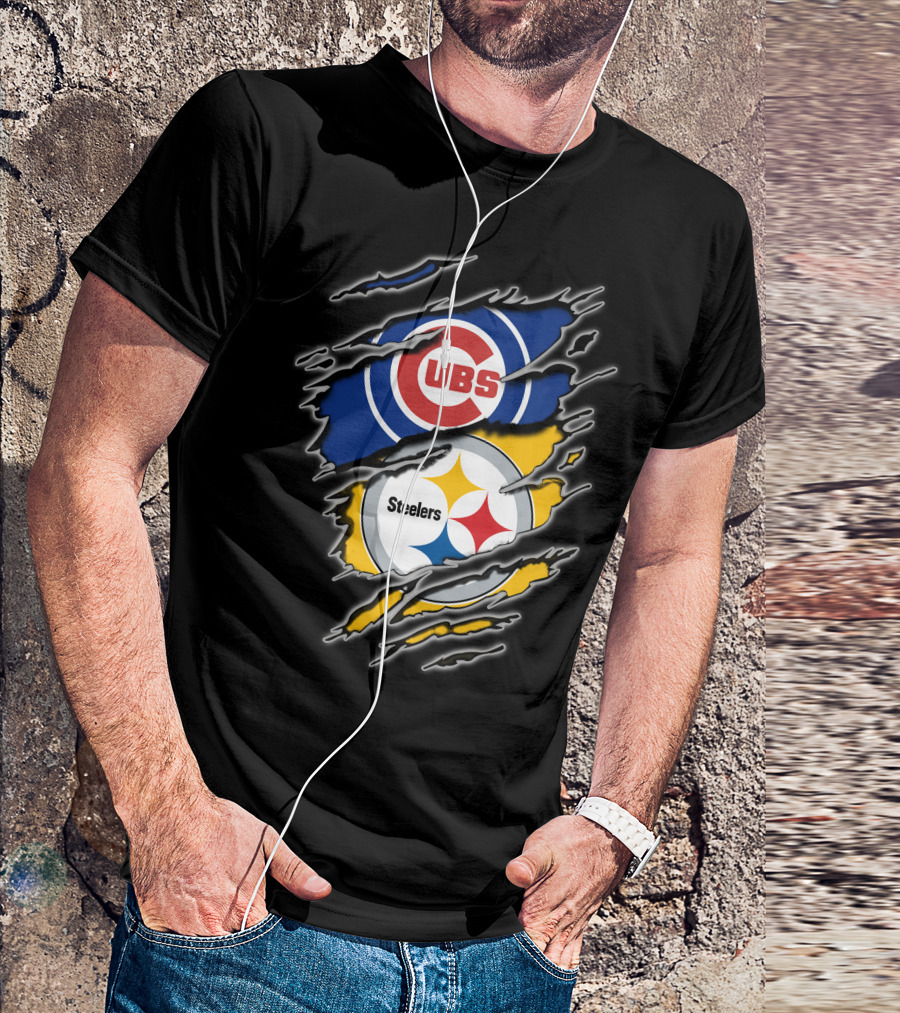 Steelers Cubs Logo Mashup T-Shirt