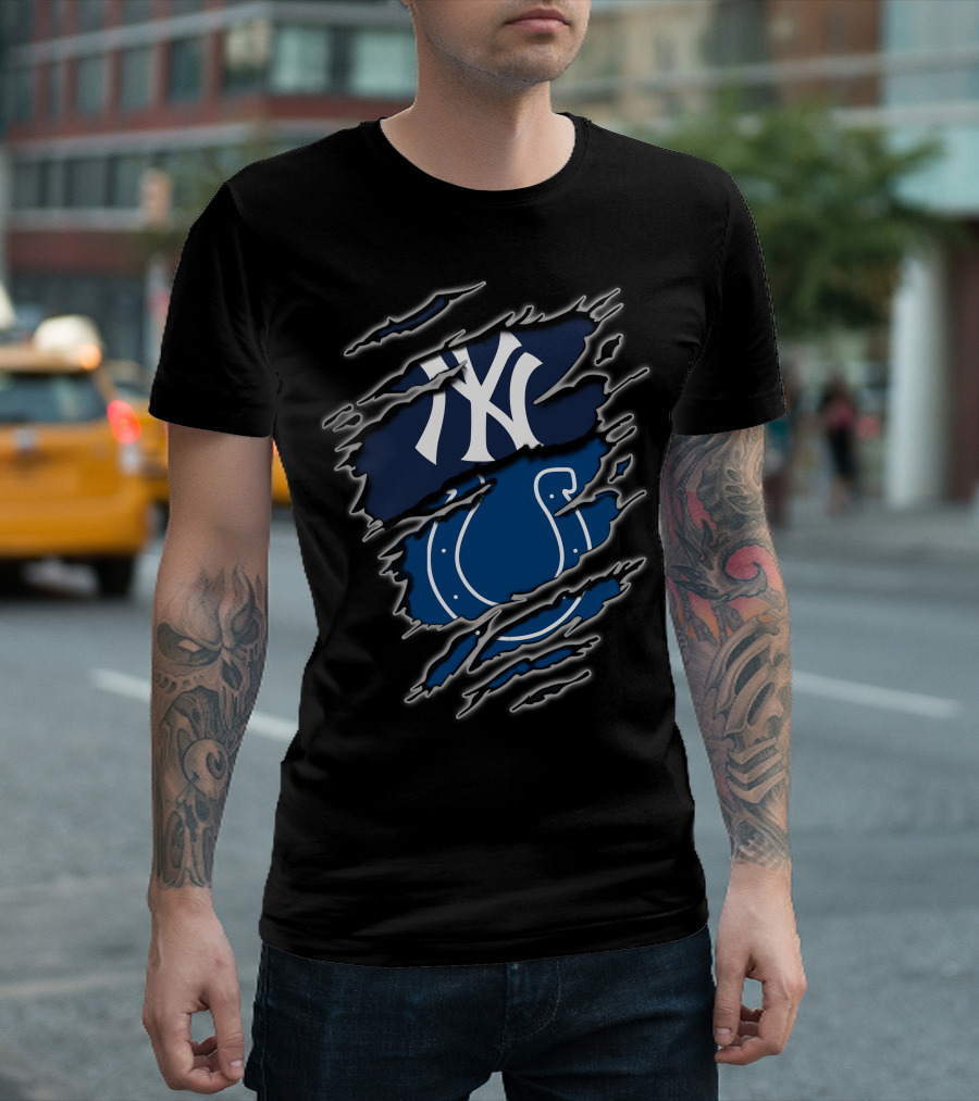 Yankees Colts Torn T-Shirt