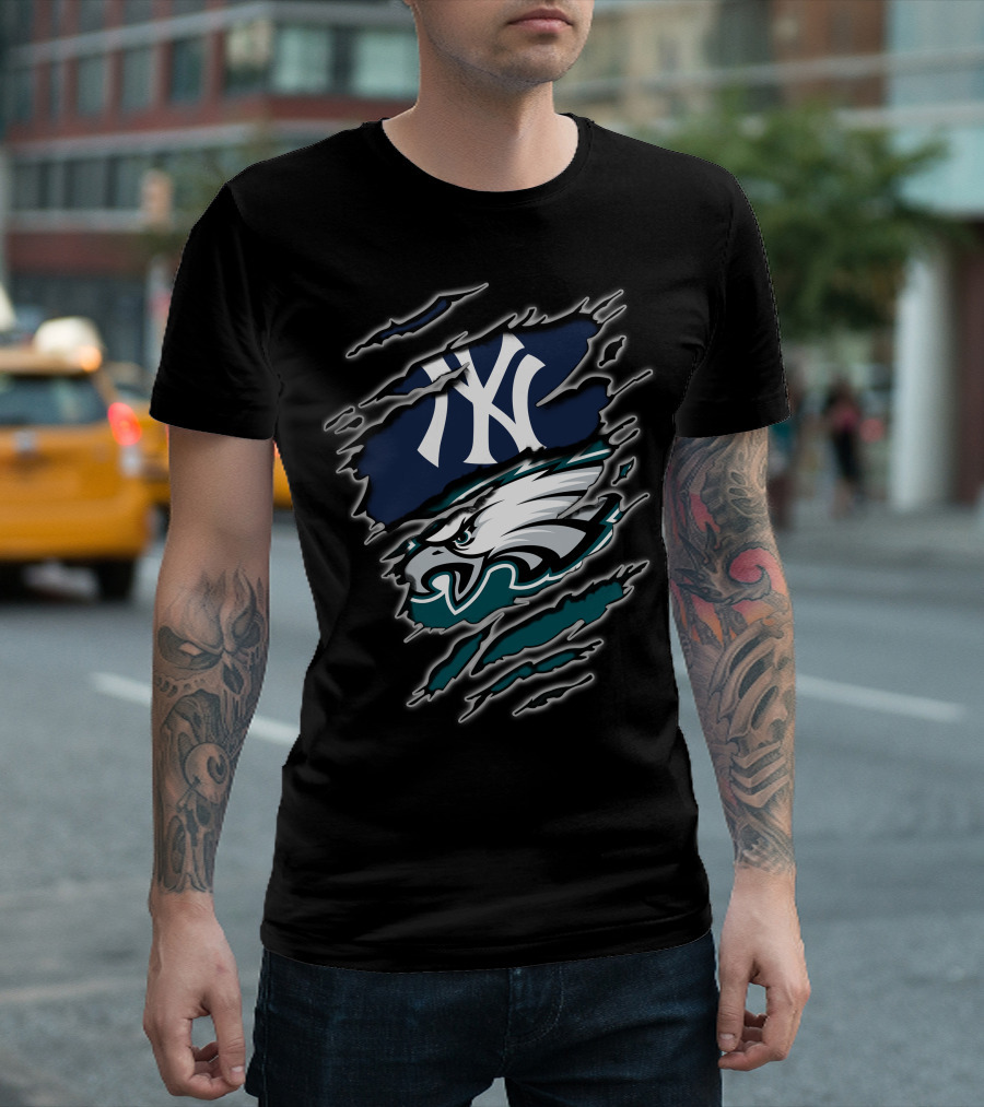 Yankees Eagles Crossover Fan Gear T-Shirt