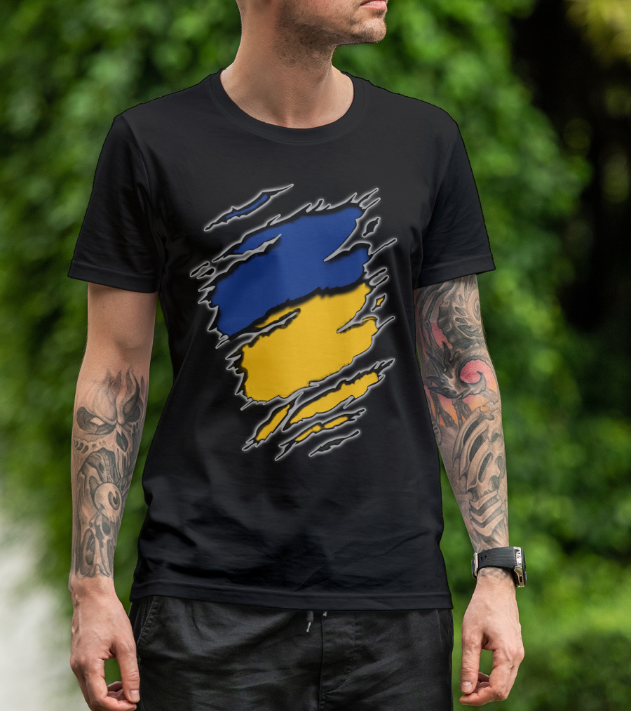 Steelers Cubs15 Blue And Yellow Slashed T-Shirt
