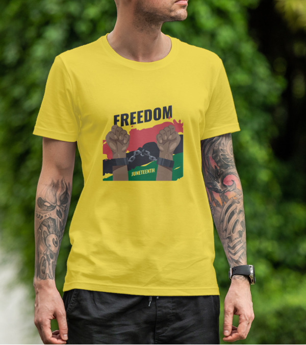 FREEDOM JUNETEENTH Fists Breaking Chains T-Shirt
