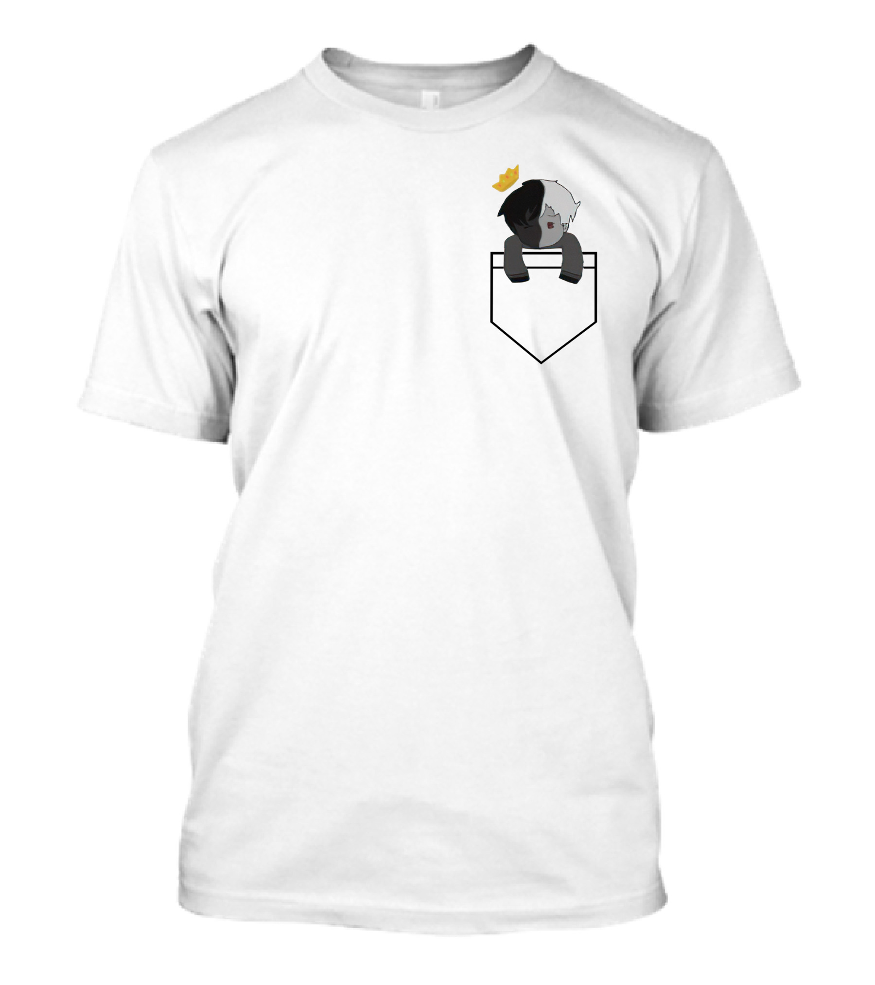 Ranboo Pocket Boi Crowned Character Above Pocket T-Shirt