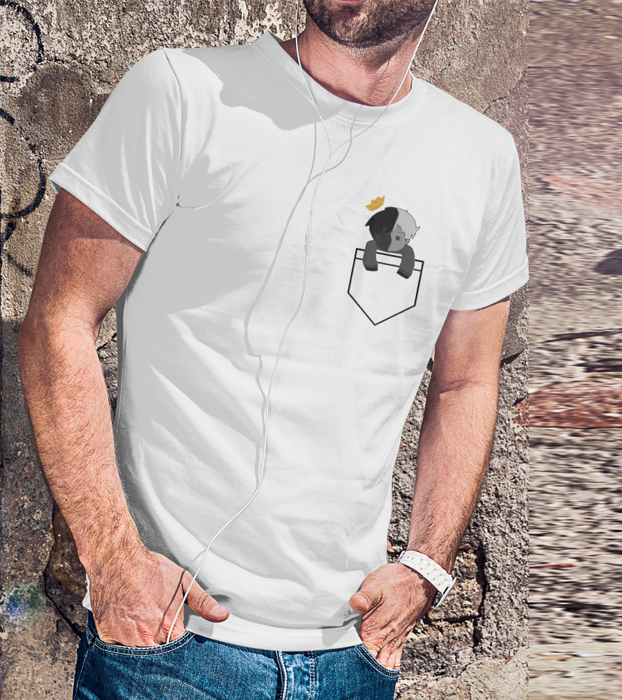 Ranboo Pocket Boi Crowned Character Above Pocket T-Shirt