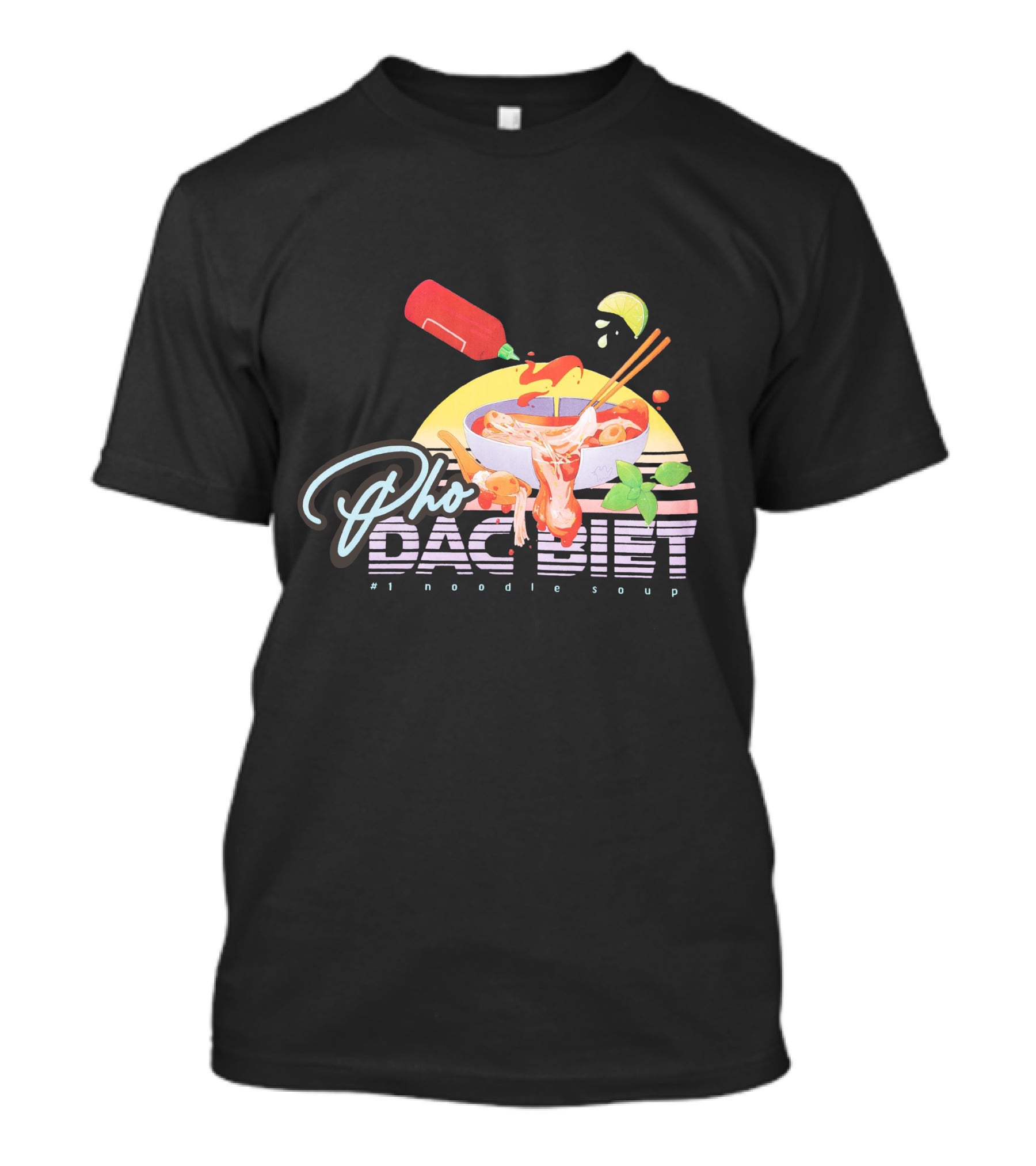 Pho Dac Biet Noodle Soup Bibisama Vibrant Bowl T-Shirt
