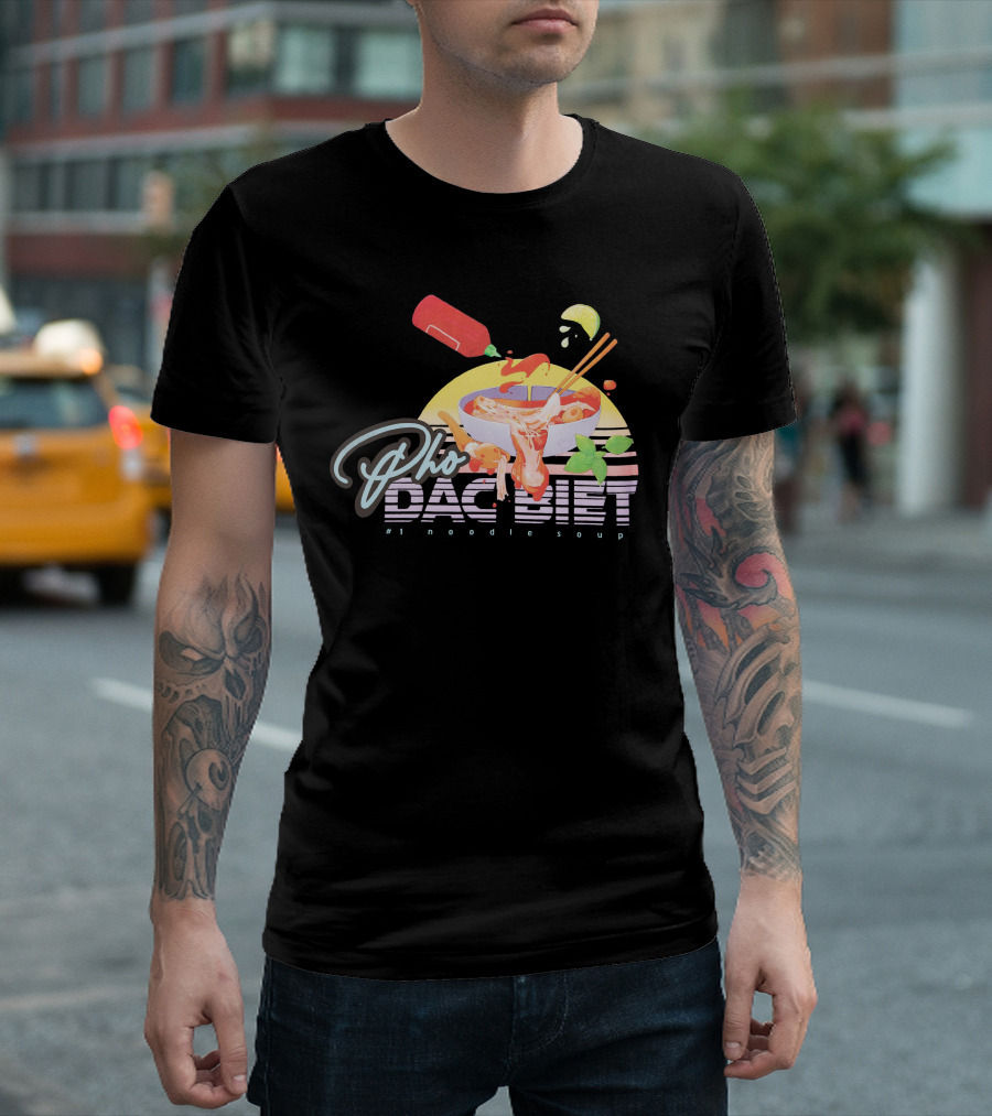Pho Dac Biet Noodle Soup Bibisama Vibrant Bowl T-Shirt