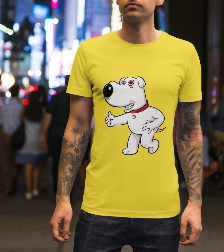 Brian Griffin Psychedelic Style Family Guy Character T-Shirt