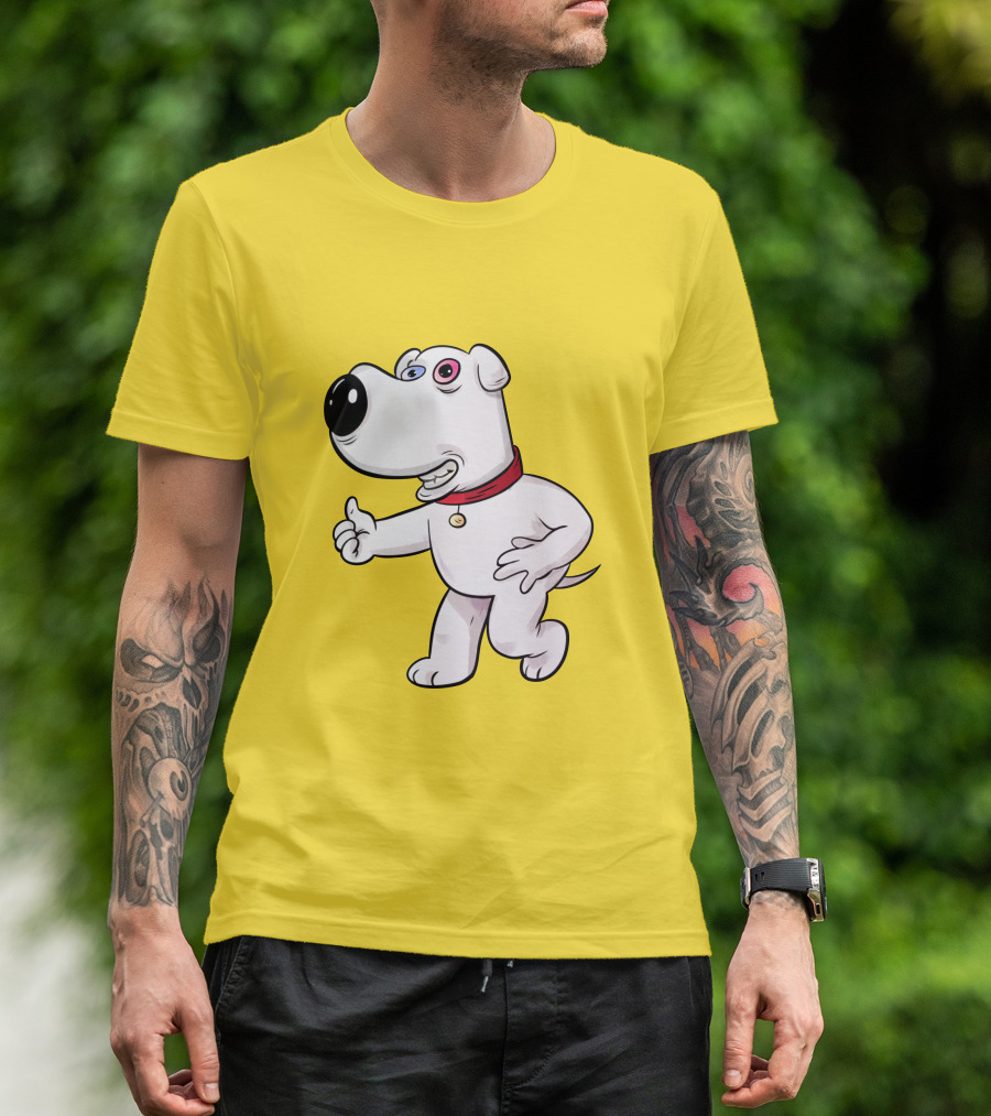 Brian Griffin Psychedelic Style Family Guy Character T-Shirt