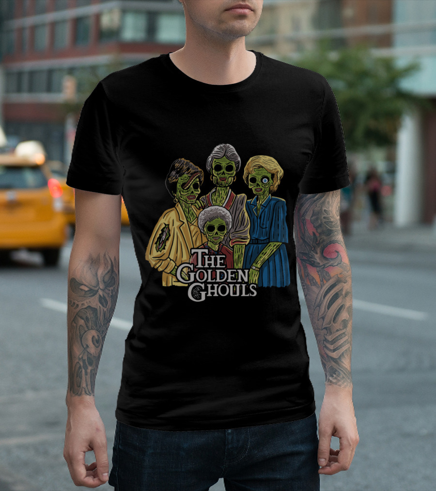 The Golden Ghouls Zombie Parody Featuring Iconic Quartet T-Shirt
