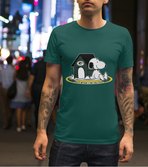 Green Bay Packers Football Fan Now And Forever Peanuts Snoopy T-Shirt