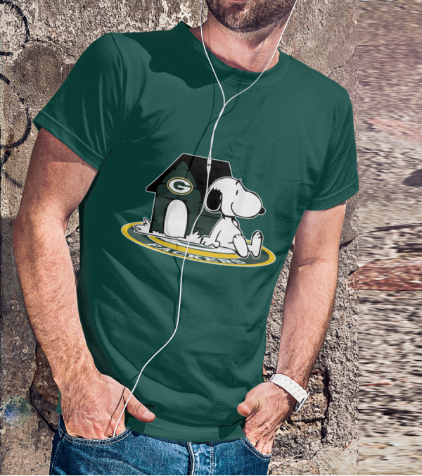 Green Bay Packers Football Fan Now And Forever Peanuts Snoopy T-Shirt