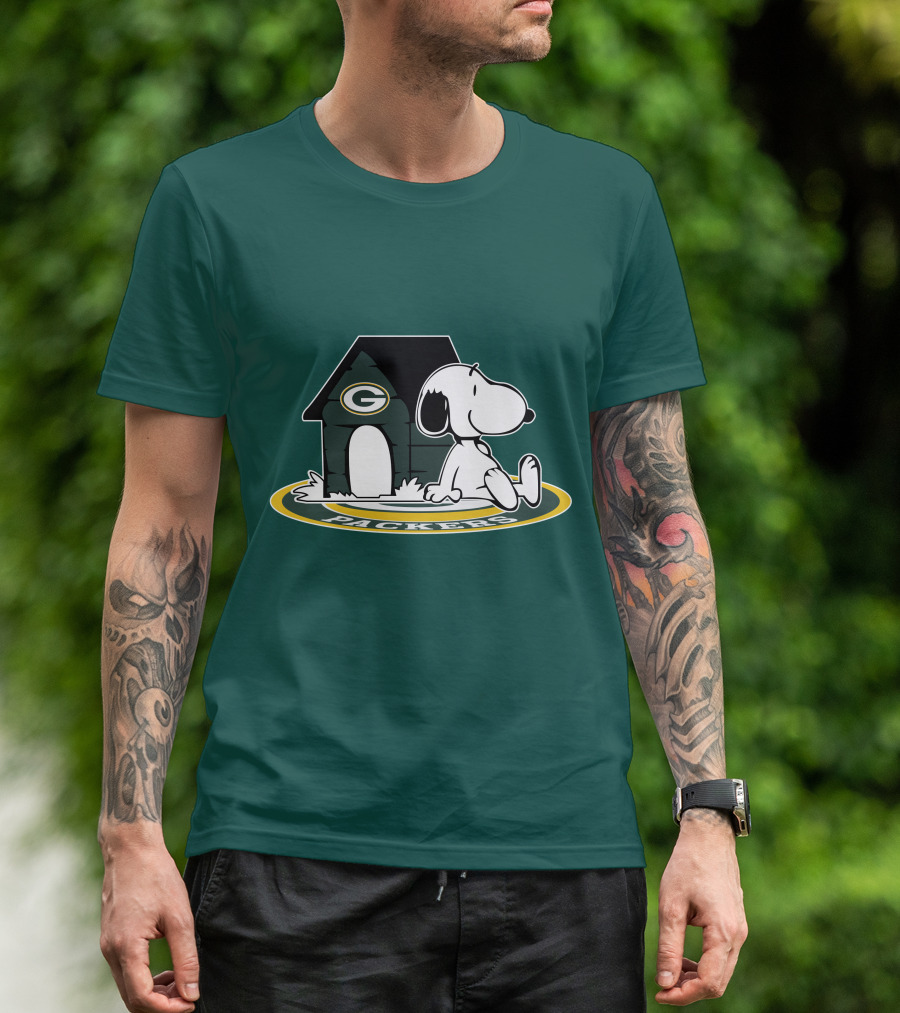 Green Bay Packers Football Fan Now And Forever Peanuts Snoopy T-Shirt