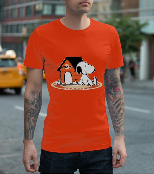 San Francisco Giants Fan Snoopy Baseball Now And Forever T-Shirt