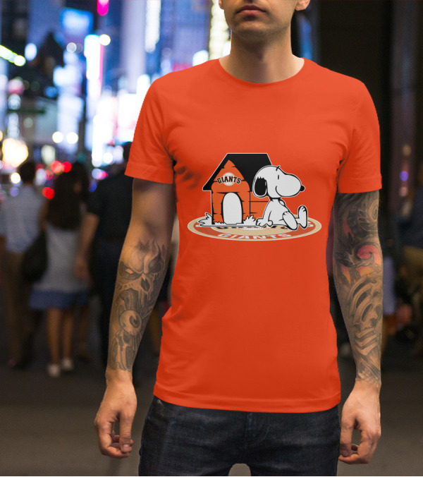 San Francisco Giants Fan Snoopy Baseball Now And Forever T-Shirt