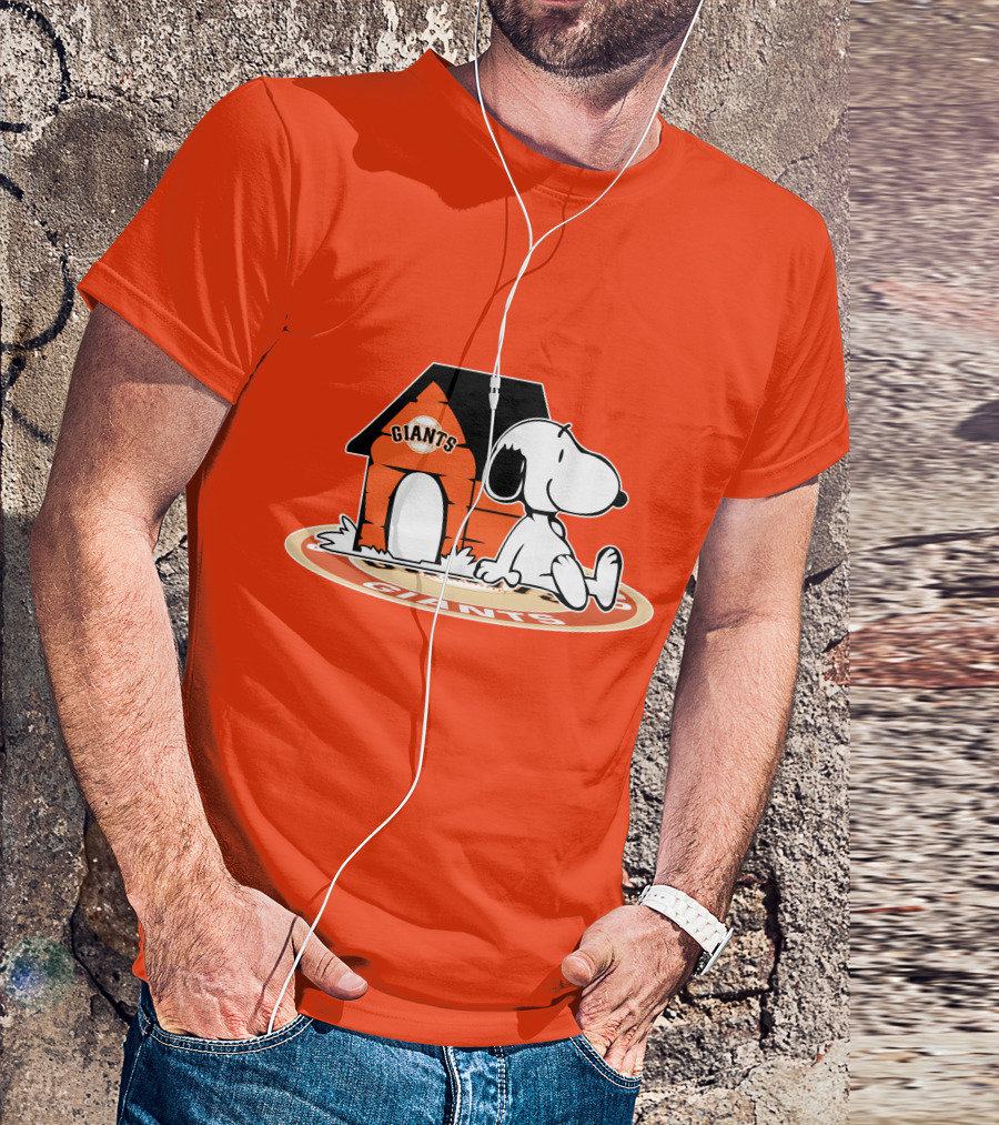 San Francisco Giants Fan Snoopy Baseball Now And Forever T-Shirt