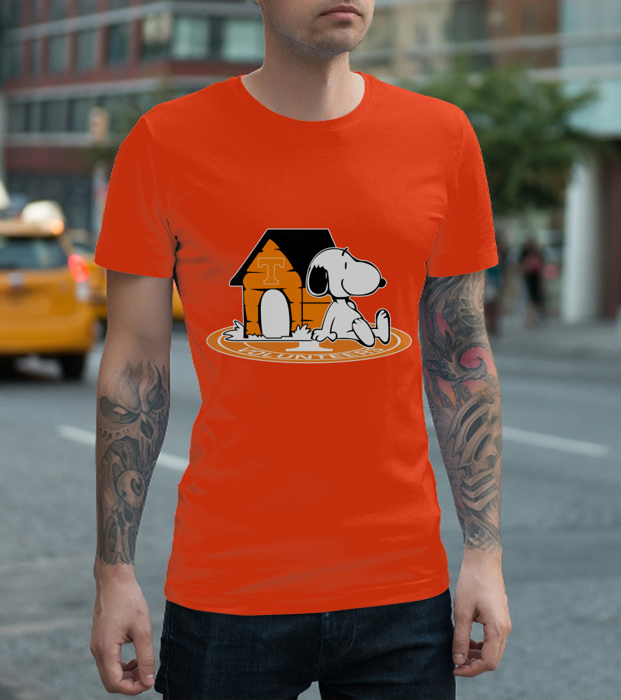 Tennessee Volunteers Football Snoopy Doghouse Fan Now And Forever T-Shirt