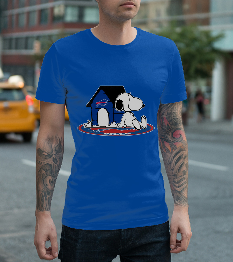 Buffalo Bills Fan Now And Forever Snoopy Doghouse T-Shirt