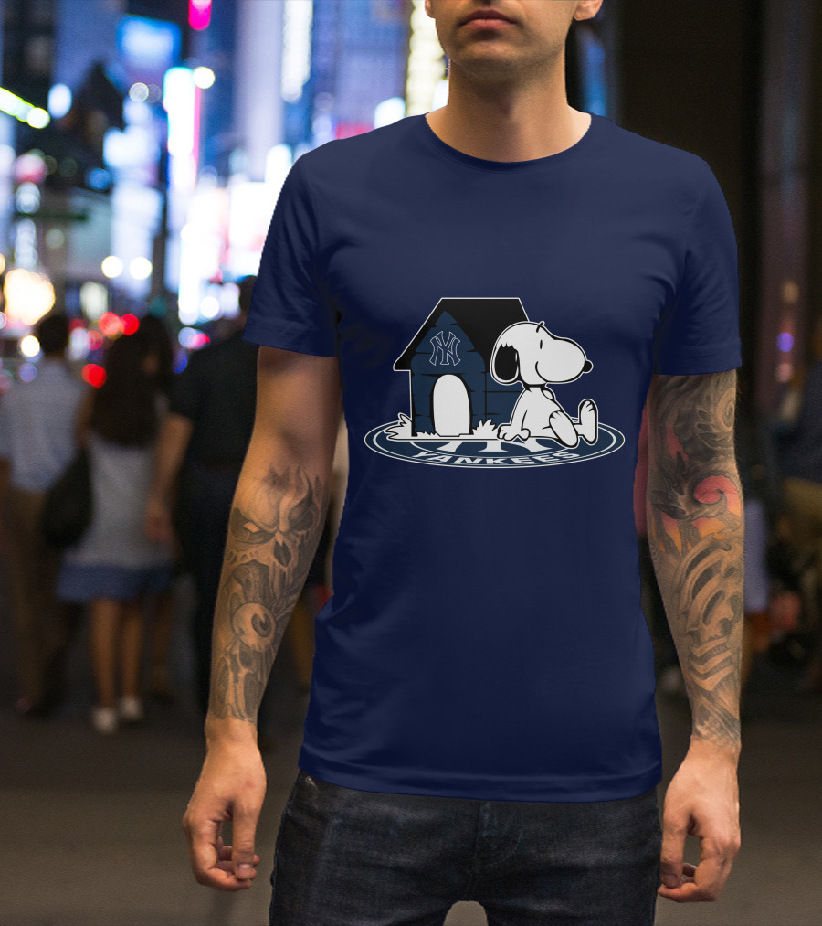 New York Yankees Snoopy Fan Now And Forever T-Shirt