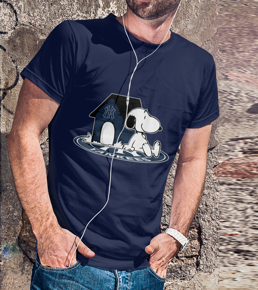New York Yankees Snoopy Fan Now And Forever T-Shirt