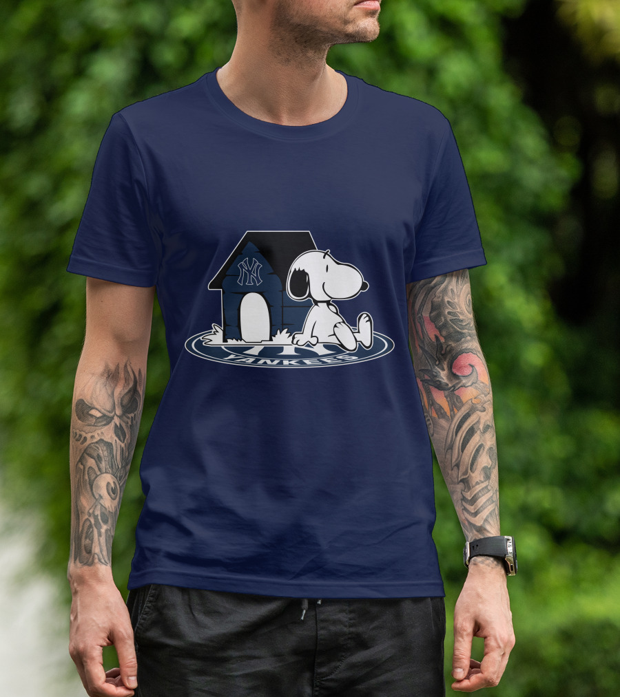 New York Yankees Snoopy Fan Now And Forever T-Shirt