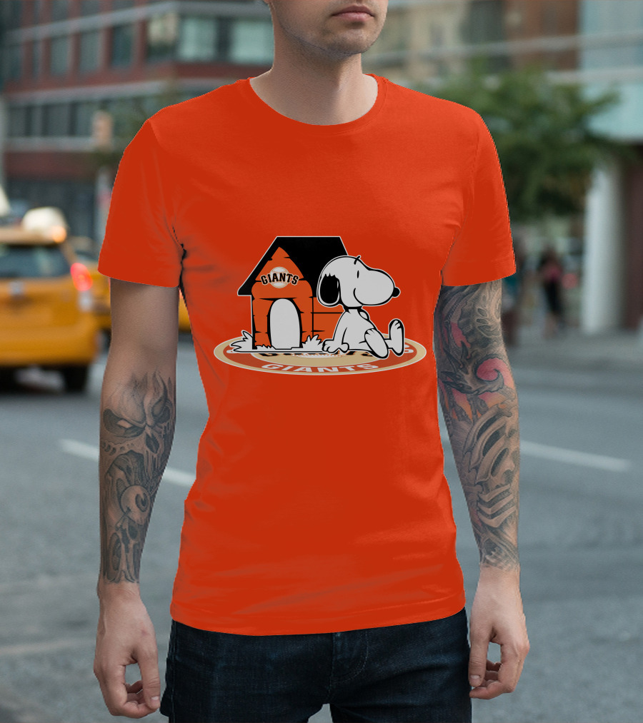 San Francisco Giants Snoopy Baseball Fan Now And Forever T-Shirt