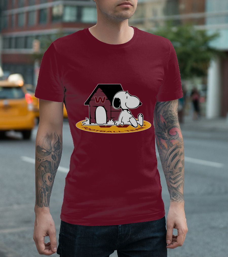 Washington Football Team Snoopy Doghouse Now and Forever T-Shirt