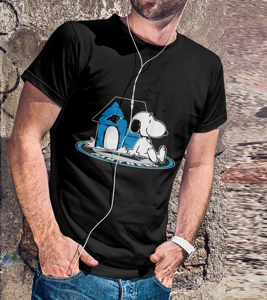 Carolina Panthers Snoopy Football Fan Now And Forever T-Shirt