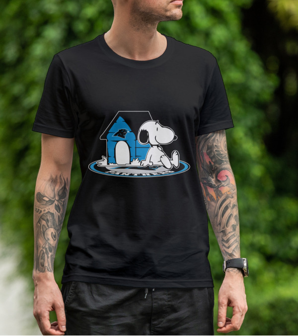 Carolina Panthers Snoopy Football Fan Now And Forever T-Shirt