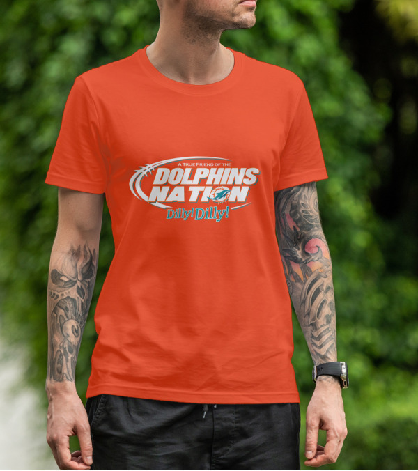 A True Friend Of The Dolphins Nation Dilly Dilly T-Shirt