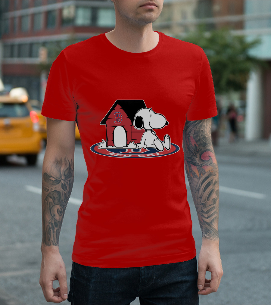 Boston Red Sox Snoopy Fan Now And Forever T-Shirt