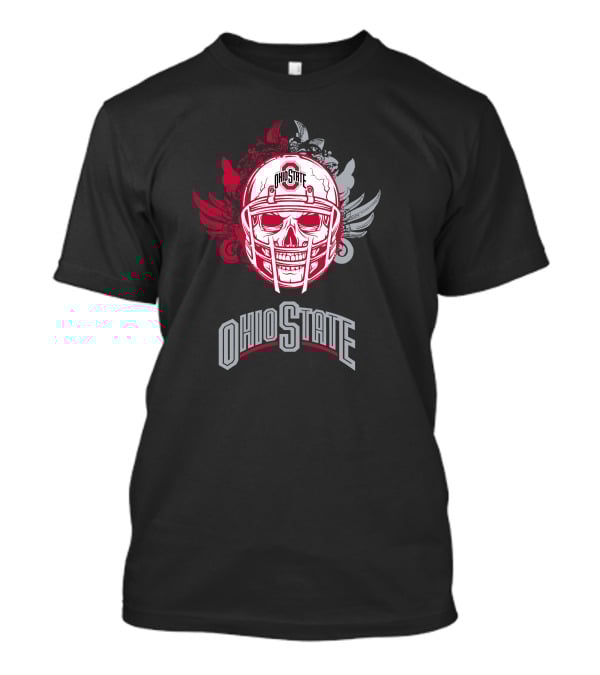 Ohio State Buckeyes Skull Helmet Art With Wings T-Shirt