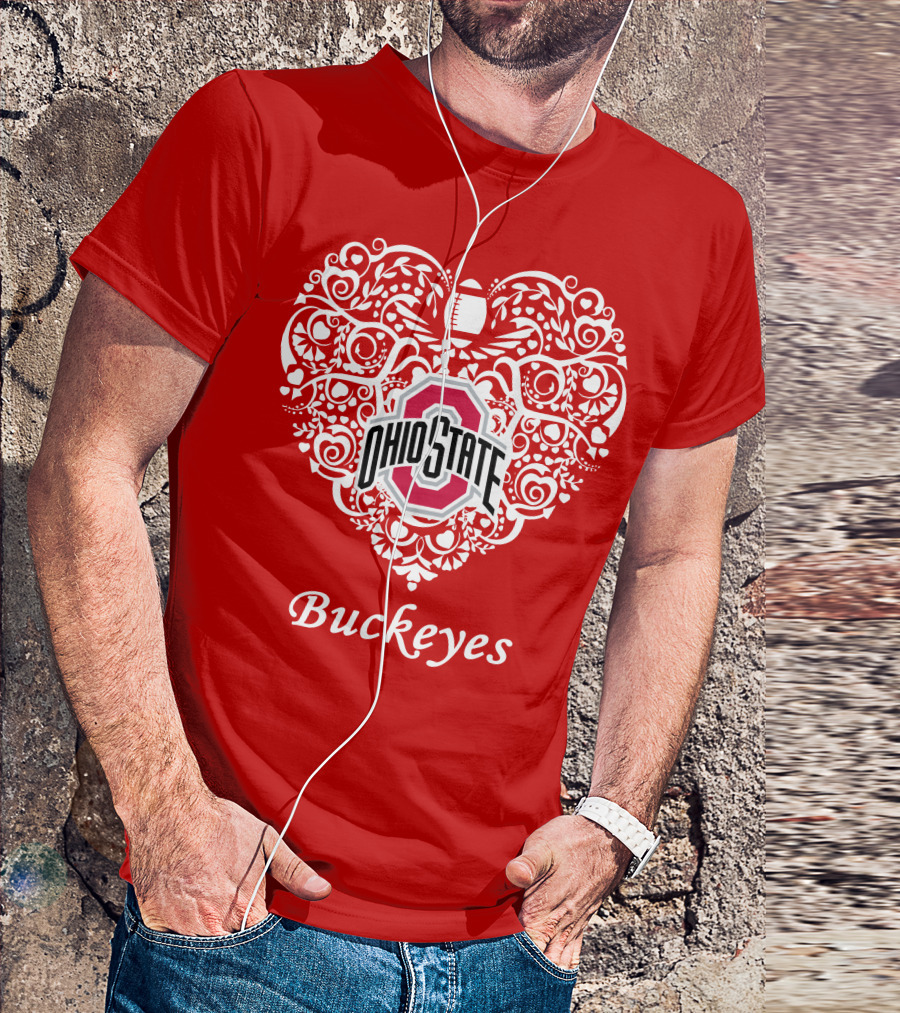 Ohio State Buckeyes Heart T-Shirt