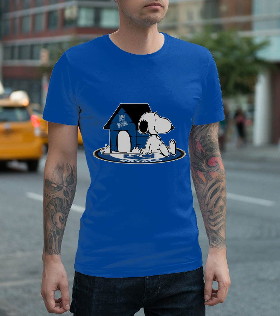 Kansas City Royals Snoopy and Doghouse Fan Now And Forever T-Shirt