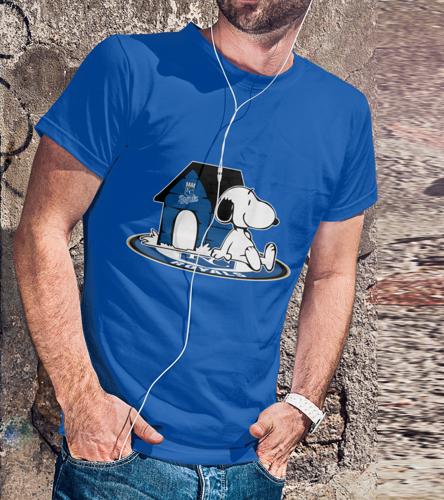 Kansas City Royals Snoopy And Doghouse Fan Now And Forever T-Shirt