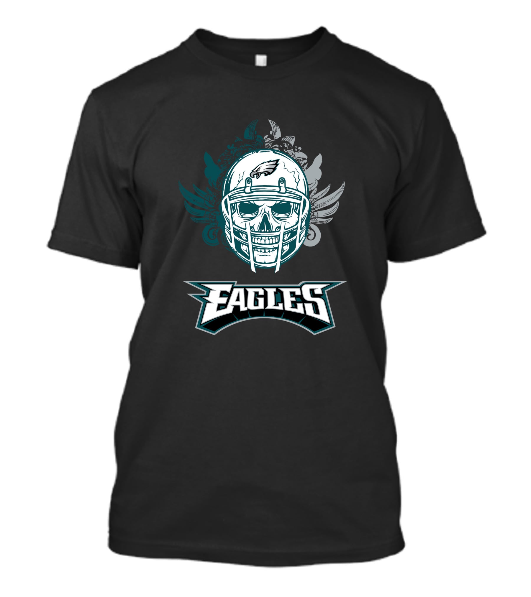 Eagles Skull Helmet With Wings T-Shirt