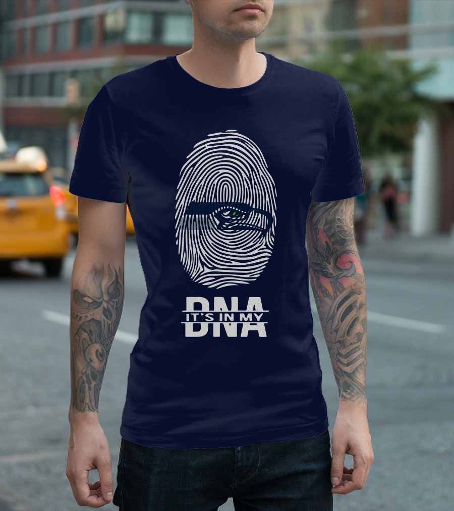 Seattle Seahawks Fingerprint It's In My DNA T-Shirt