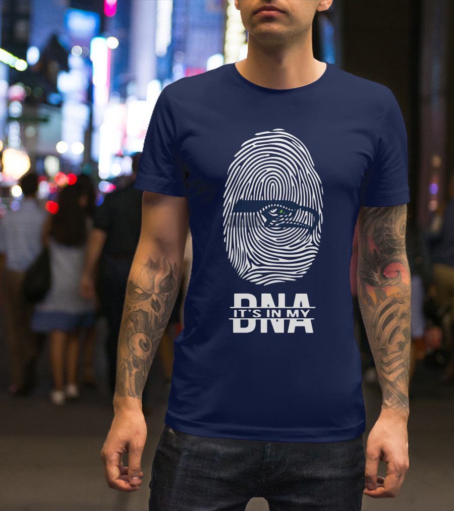 Seattle Seahawks Fingerprint It's In My DNA T-Shirt