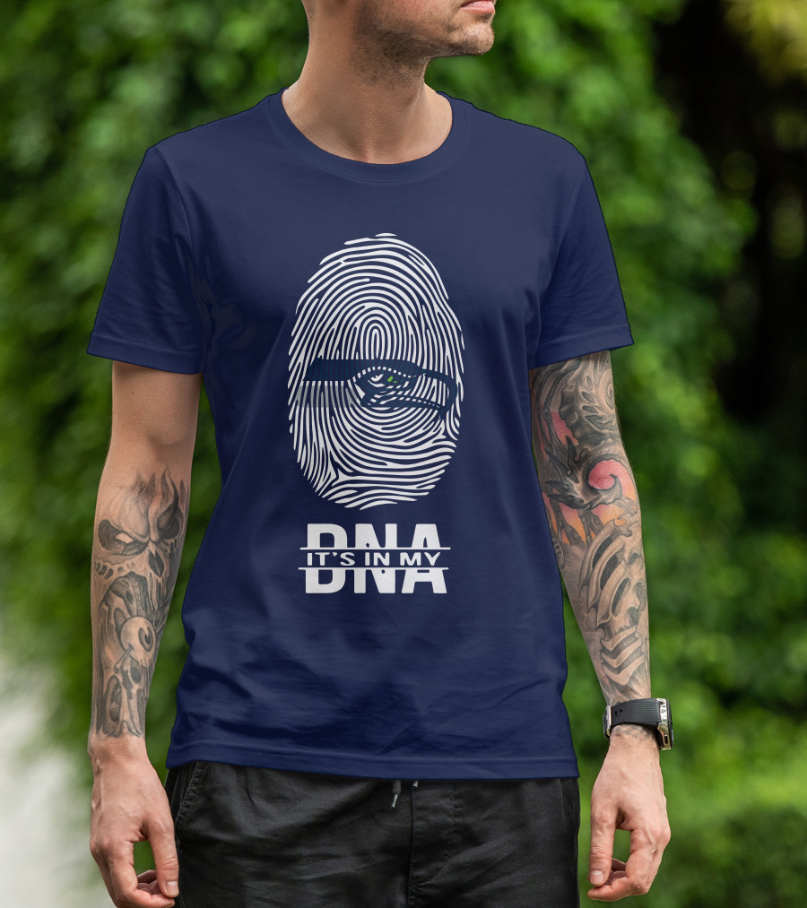 Seattle Seahawks Fingerprint It's In My DNA T-Shirt