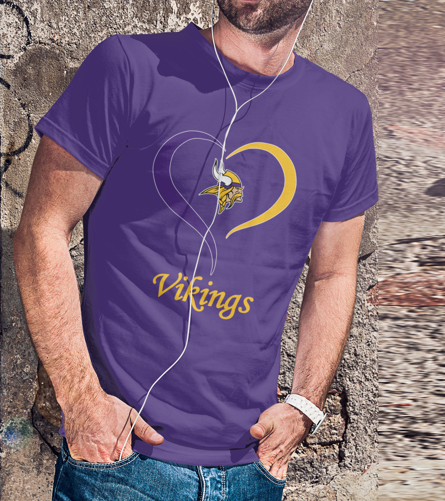 Minnesota Vikings Heart Logo In My Heart T-Shirt