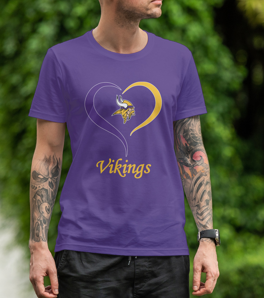 Minnesota Vikings Heart Logo In My Heart T-Shirt