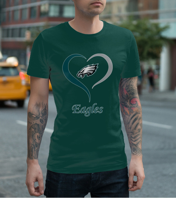 Eagles Heart Emblem With Philadelphia Iconic T-Shirt