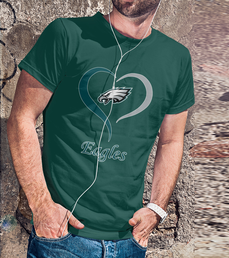 Eagles Heart Emblem With Philadelphia Iconic T-Shirt