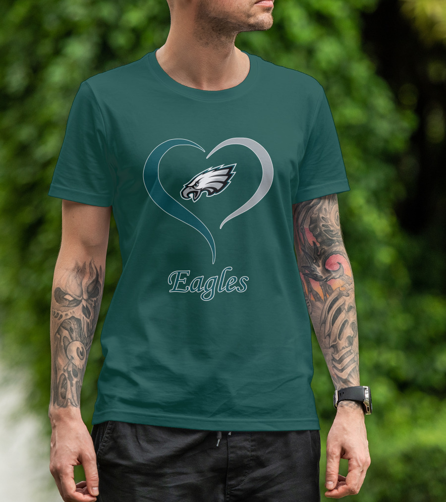 Eagles Heart Emblem With Philadelphia Iconic T-Shirt