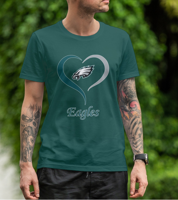 Eagles Heart Emblem With Philadelphia Iconic T-Shirt