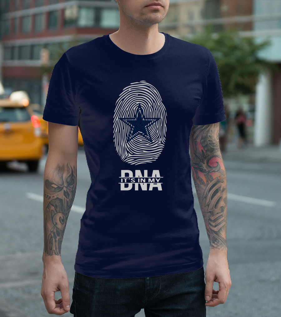 Dallas Cowboys Star It's In My DNA Fingerprint T-Shirt